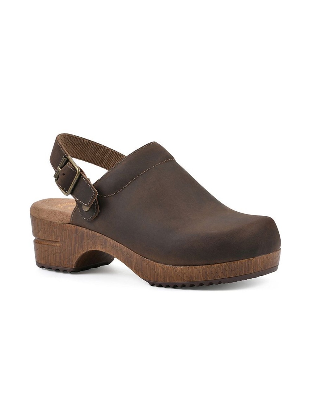 White Mountain Being Women's Slingback Leather Clogs 7.5 new